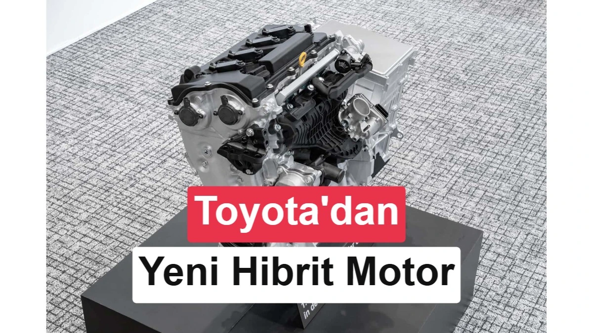 Toyota'nın geliştirdiği yeni hibrit motoru tanıtan görsel