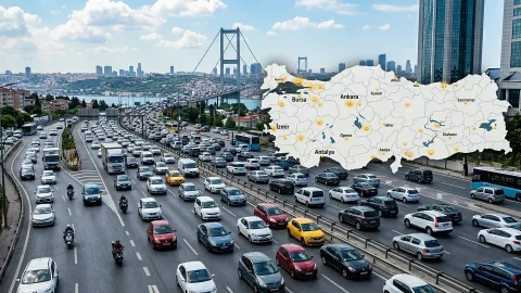 Türkiye’de en çok araç bulunan 20 il belli oldu
