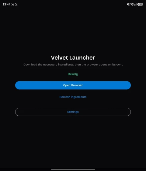 Velvet Launcher, Android Auto ekranında tarayıcı deniyor