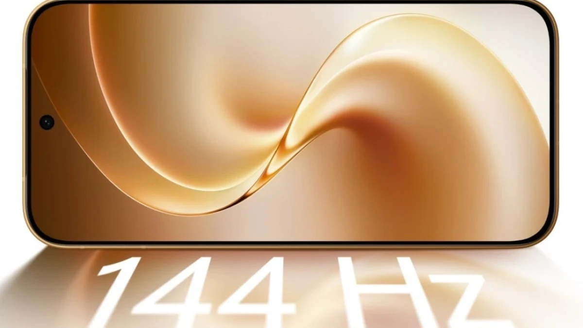 Vivo V80’in ön yüzü ve ekranda 144 Hz yenileme hızı vurgusu