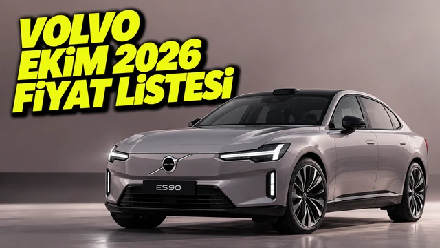 Ekim 2026 fiyat listesi başlığının yanında gri Volvo ES90
