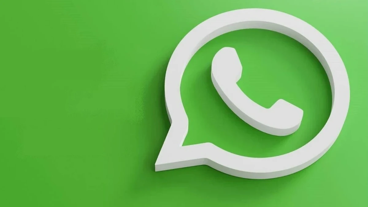 Yeşil zemin üzerinde beyaz WhatsApp simgesi