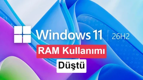 Windows 11 26H2 boşta RAM kullanımını 3 GB’a kadar azaltıyor