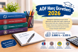 AÖF Harç Ücretleri 2026